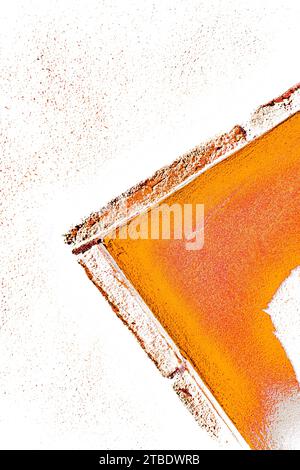 Creative abstract geometric paper background orange, white, light colors paper. Copy space Stock Photo