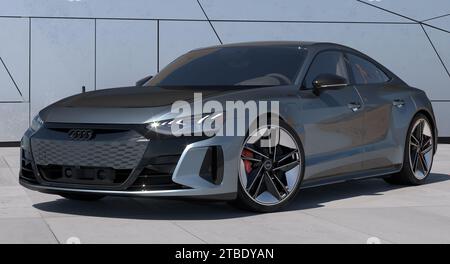 Audi e-tron GT, a high-performance, all-electric Audi grand touring model. Stock Photo