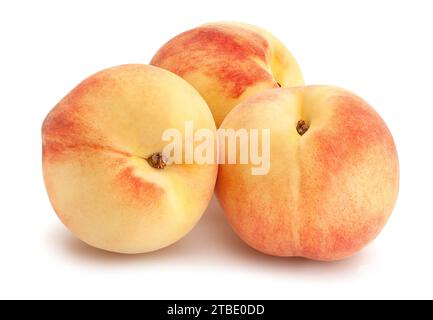 white peach path isolated on white Stock Photo