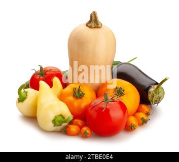 vegetable mix path isolated on white Stock Photo