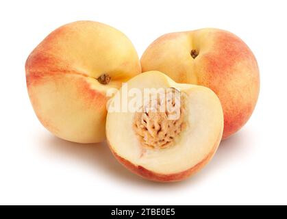 white peach path isolated on white Stock Photo