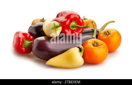 vegetable mix path isolated on white Stock Photo