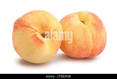 white peach path isolated on white Stock Photo