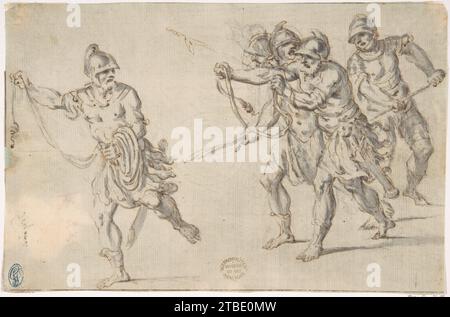 Soldiers Running 1880 by Anonymous, Italian, 16th century Stock Photo