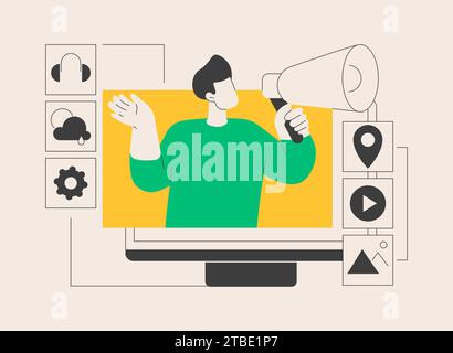 SmartTV applications abstract concept vector illustration. Stock Vector