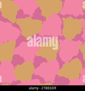 Seamless pattern with images of the contours of the gladiolus flower on a pink background Stock Vector