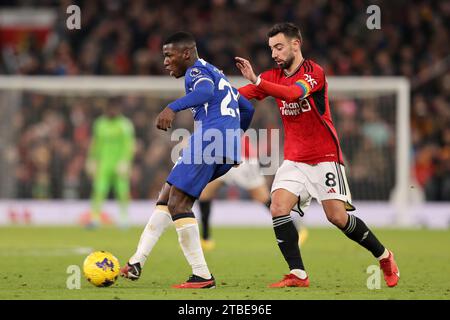 Manchester, UK. 6th Dec, 2023. Moises Caicedo of Chelsea and Bruno Fernandes of Manchester United during the Premier League match at Old Trafford, Manchester. Picture credit should read: Gary Oakley/Sportimage Credit: Sportimage Ltd/Alamy Live News Stock Photo