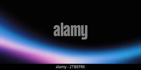 Purple pink white black grainy gradient background abstract glowing color wave on dark backdrop, noise texture banner header design Stock Photo