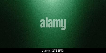 Green gradient background grainy glowing light and dark backdrop noise texture effect banner header design copy space Stock Photo