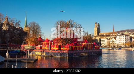 Zurich, Switzerland - November 23, 2023: Circus Conelli is the first Christmas circus in Switzerland. Stock Photo