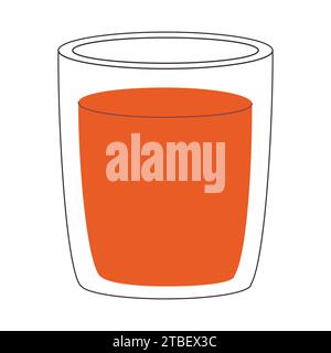 glass tea hot drink herbal sweet taste delicious refreshing salutary and healthful beverage Stock Vector