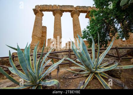 Temple of Juno (Hera Lacinia) - Agrigento - Italy Stock Photo