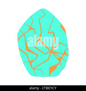 green color turquoise gemstone beautiful nature rock oval shape rough and hard texture Stock Vector
