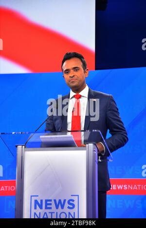 Tuscaloosa, Alabama, USA. 6th Dec, 2023. Entrepreneur VIVEK RAMASWAMY is seen here ahead of the fourth GOP presidential debate on the University of Alabama campus in Tuscaloosa, Alabama. (Credit Image: © Michael Palmer/ZUMA Press Wire) EDITORIAL USAGE ONLY! Not for Commercial USAGE! Stock Photo