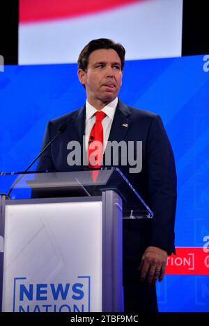 Tuscaloosa, Alabama, USA. 6th Dec, 2023. Florida Gov. RON DESANTIS is seen here ahead of the fourth GOP presidential debate on the University of Alabama campus in Tuscaloosa, Alabama. (Credit Image: © Michael Palmer/ZUMA Press Wire) EDITORIAL USAGE ONLY! Not for Commercial USAGE! Stock Photo