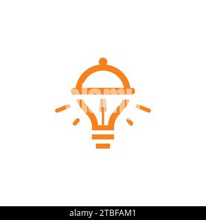 Food Idea Logo. Lamp Food Logo Vector Stock Vector