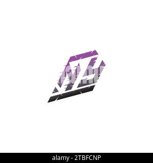 NY initial esport logo inspiration ideas for gaming team, youtube, twitch Stock Vector