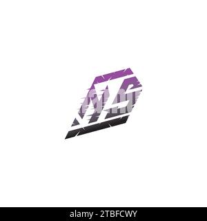 NS initial esport logo inspiration ideas for gaming team, youtube, twitch Stock Vector