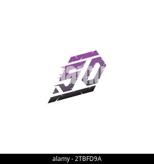 SO initial esport logo inspiration ideas for gaming team, youtube, twitch Stock Vector