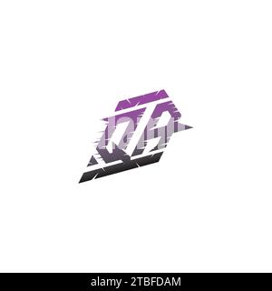 QA initial esport logo inspiration ideas for gaming team, youtube, twitch Stock Vector