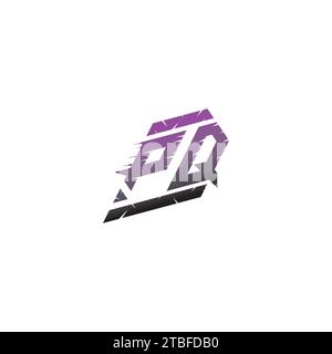 PQ initial esport logo inspiration ideas for gaming team, youtube, twitch Stock Vector