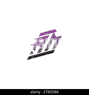 RM initial esport logo inspiration ideas for gaming team, youtube, twitch Stock Vector