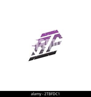 RF initial esport logo inspiration ideas for gaming team, youtube, twitch Stock Vector