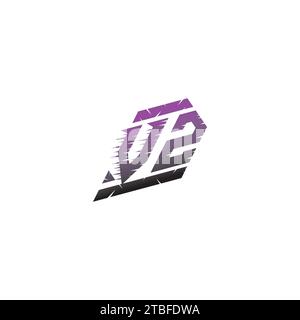 VZ initial esport logo inspiration ideas for gaming team, youtube, twitch Stock Vector