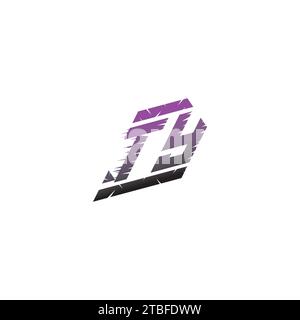 TY initial esport logo inspiration ideas for gaming team, youtube, twitch Stock Vector