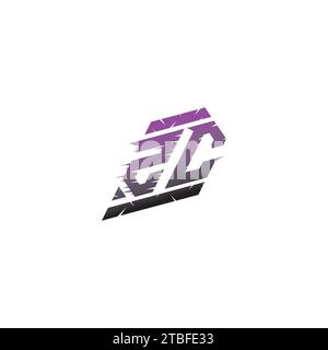 ZC initial esport logo inspiration ideas for gaming team, youtube, twitch Stock Vector