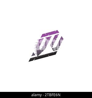VU initial esport logo inspiration ideas for gaming team, youtube, twitch Stock Vector