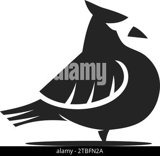 Cardinal Bird Logo template Isolated. Brand Identity. Icon Abstract Vector graphic Stock Vector