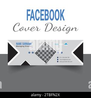 Social Media Cover Design. Facebook and LinkedIn Cover, Post& Story Design, Instagram banner, ads or social media cover & YouTube thumbnail Template Stock Vector