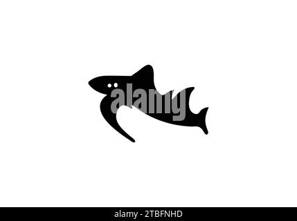 Angelshark minimal style icon illustration design Stock Vector
