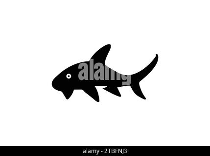 Angelshark minimal style icon illustration design Stock Vector