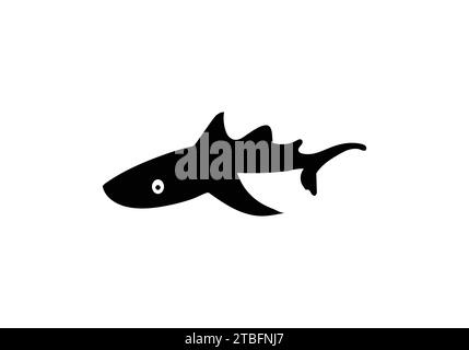 Angelshark minimal style icon illustration design Stock Vector