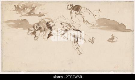 Study of Bodies 'Liberty Leading the People' 1975 by Eugene Delacroix Stock Photo