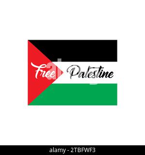 Free Palestine Logo. Flag Palestine Vector Stock Vector