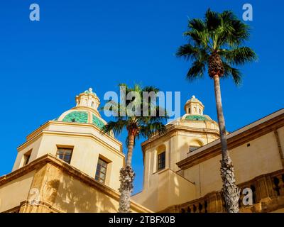 Basilica Cattedrale del Santissimo Salvatore Domes in Mazara del Vallo - Trapani province, Sicily, Italy Stock Photo