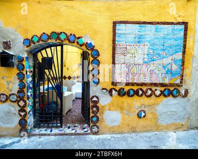 Typical Islamic urban layout of the so-called Kasbah in the old town of Mazara del Vallo - Sicily, Italy Stock Photo