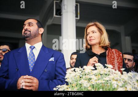 Scheich Hamdan bin Zayed Al Nahyan von Abu Dhabi und Fürstin Massimilana Milana zu Fürstenberg, Deutschland um 1999. Stock Photo