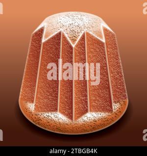 Pandoro, traditional Italian Christmas dessert, vector illustration Stock Vector