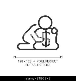 2D thin linear simple black manipulation icon Stock Vector Image & Art ...