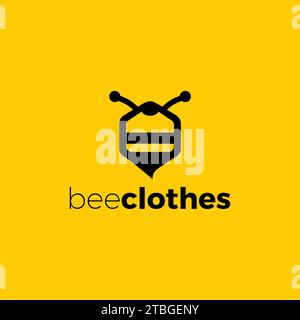 Bee Clothes Logo Simple. Bee Icon Stock Vector