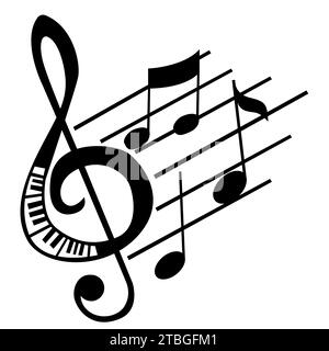 Music note on a white background Stock Vector