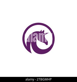 horse logo that is simple and harmonious. Horse Icon vector Stock Vector