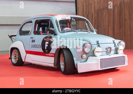 BILBAO, SPAIN-NOVEMBER 11, 2023: 1961 Fiat Abarth 850 TC (racing-oriented version of Fiat 600), group 2 touring car Stock Photo