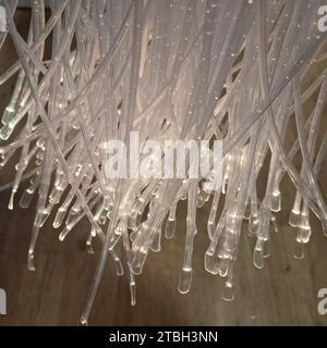 Colored luminous fibers, France Stock Photo