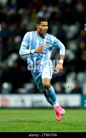 Coventry City’s Kai Andrews during the FA Youth Cup third round match at Deepdale Stadium, Preston. Picture date: Wednesday December 6, 2023. Stock Photo