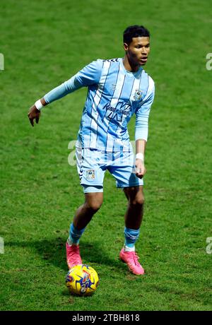 Coventry City’s Kai Andrews during the FA Youth Cup third round match at Deepdale Stadium, Preston. Picture date: Wednesday December 6, 2023. Stock Photo